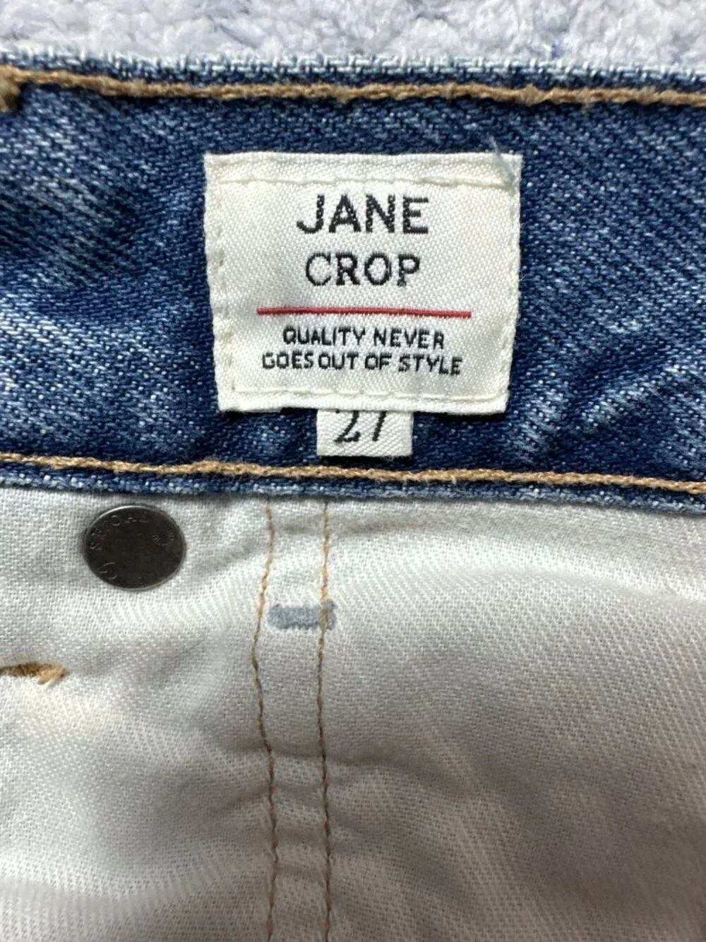 Levi's Made & Crafted Jane Crop Jeans Womens 27 High Rise Button Fly Distressed
